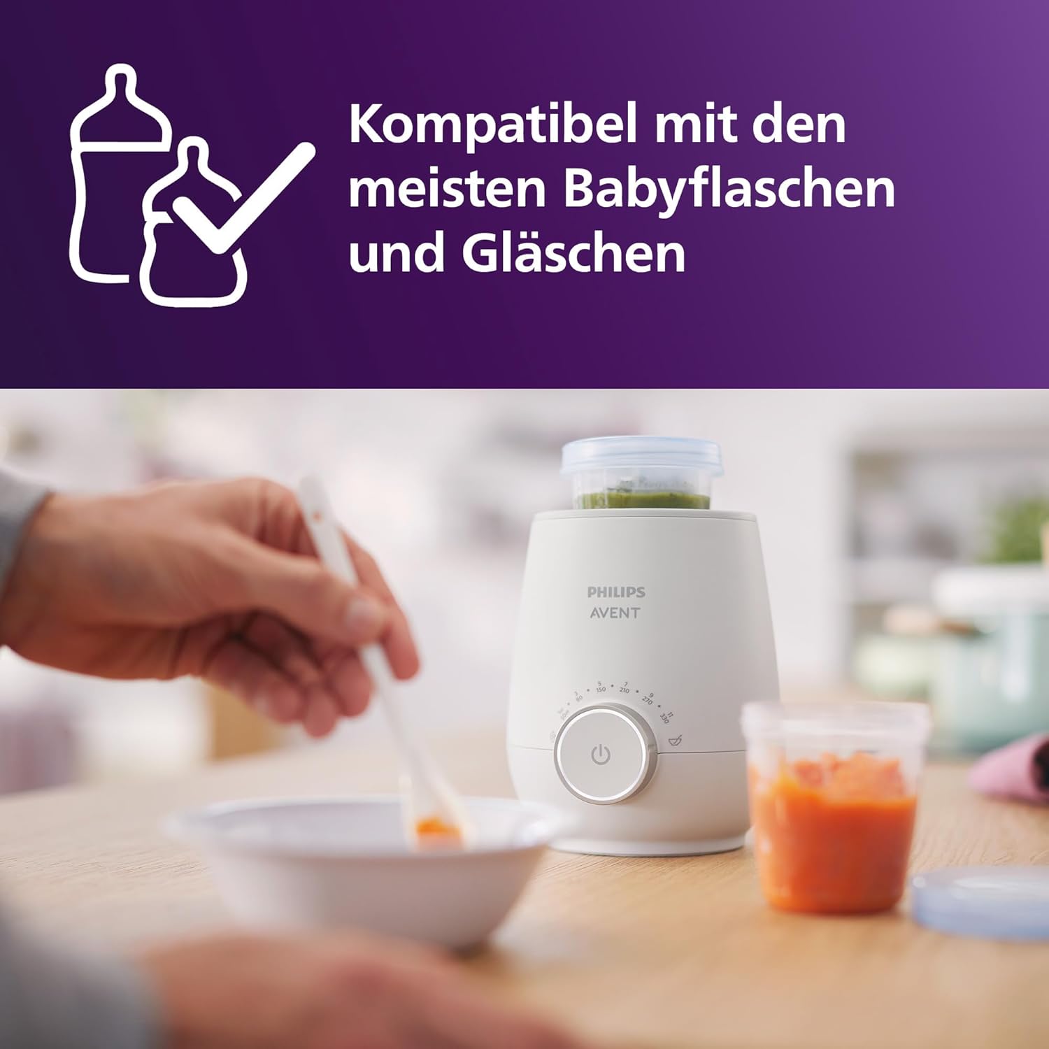 Thumbnail 5 de Philips Avent SCF358/00 Schneller Premium-Fläschchenwärmer mit intelligenter Temperaturregelung