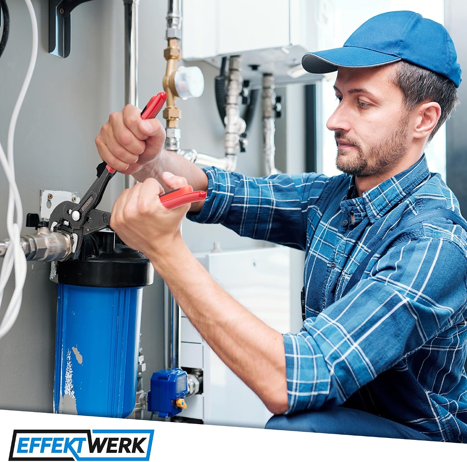 Detalle 2 de EffektWerk Wasserpumpenzangen Set 18, 25, 30 cm