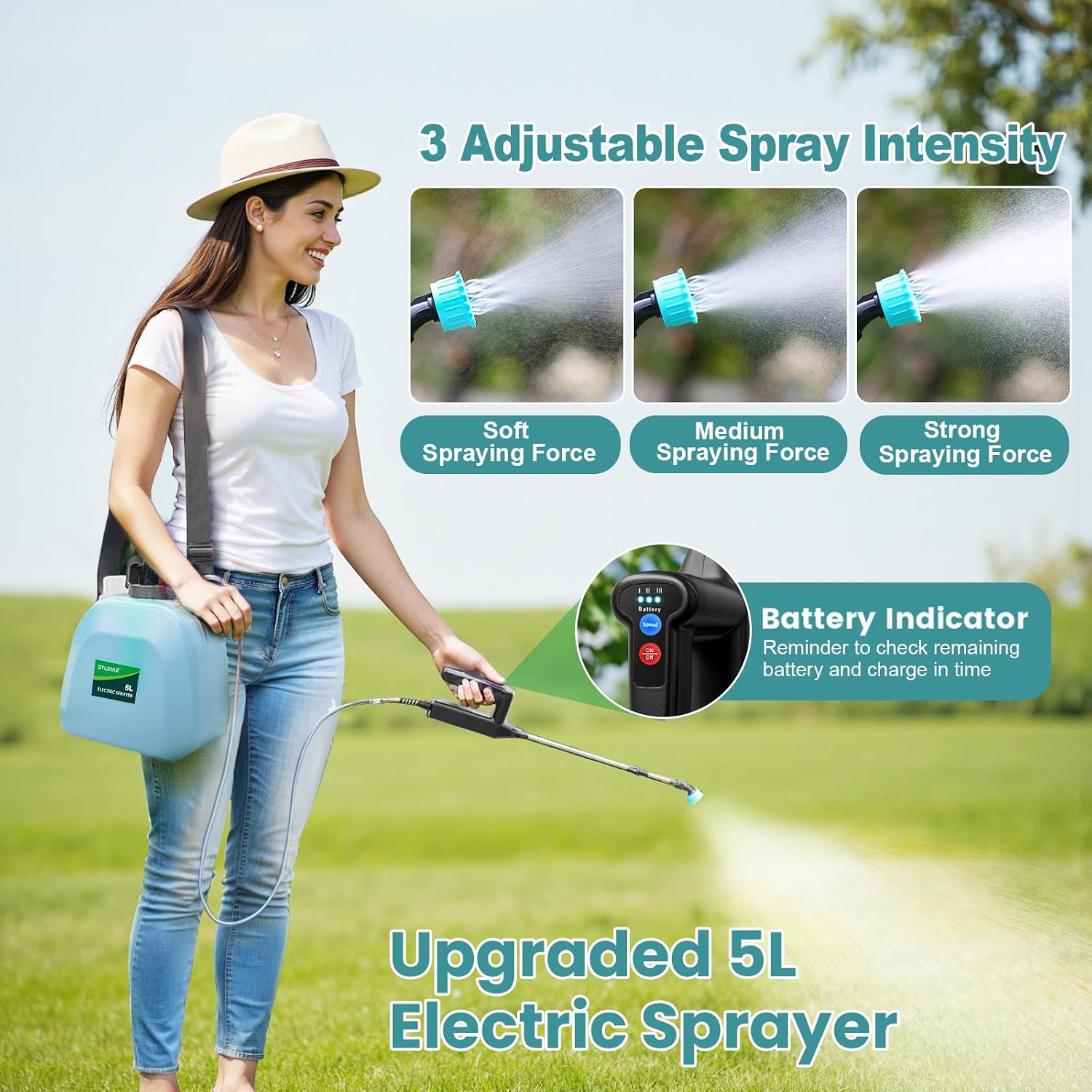 Detalle 2 de SYLSTAR 5L Battery Sprayer, 7.4V