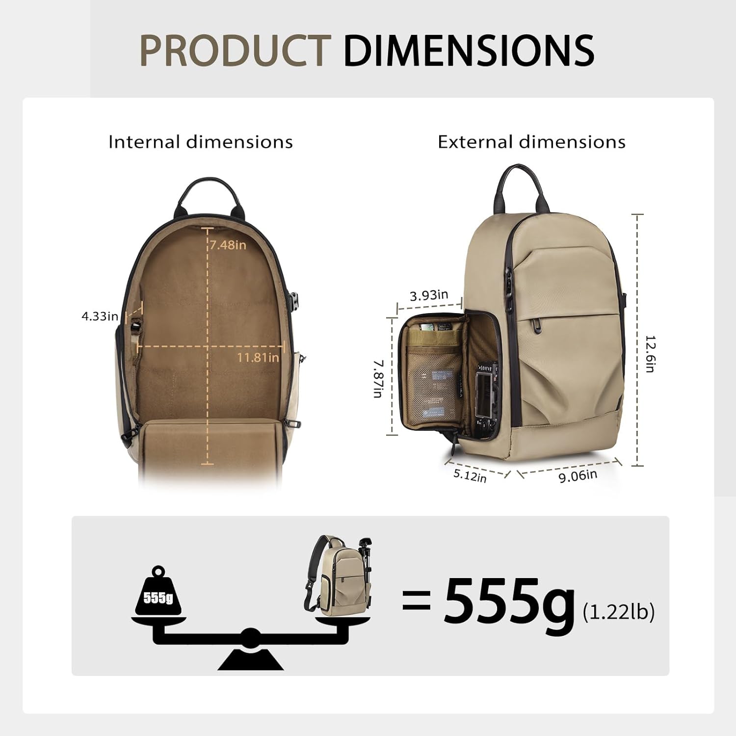 Thumbnail 3 de TAAOKA Kamera-Schultertasche: Vielseitiger DSLR/Spiegelloser Kamerarucksack mit modularen Einsätzen