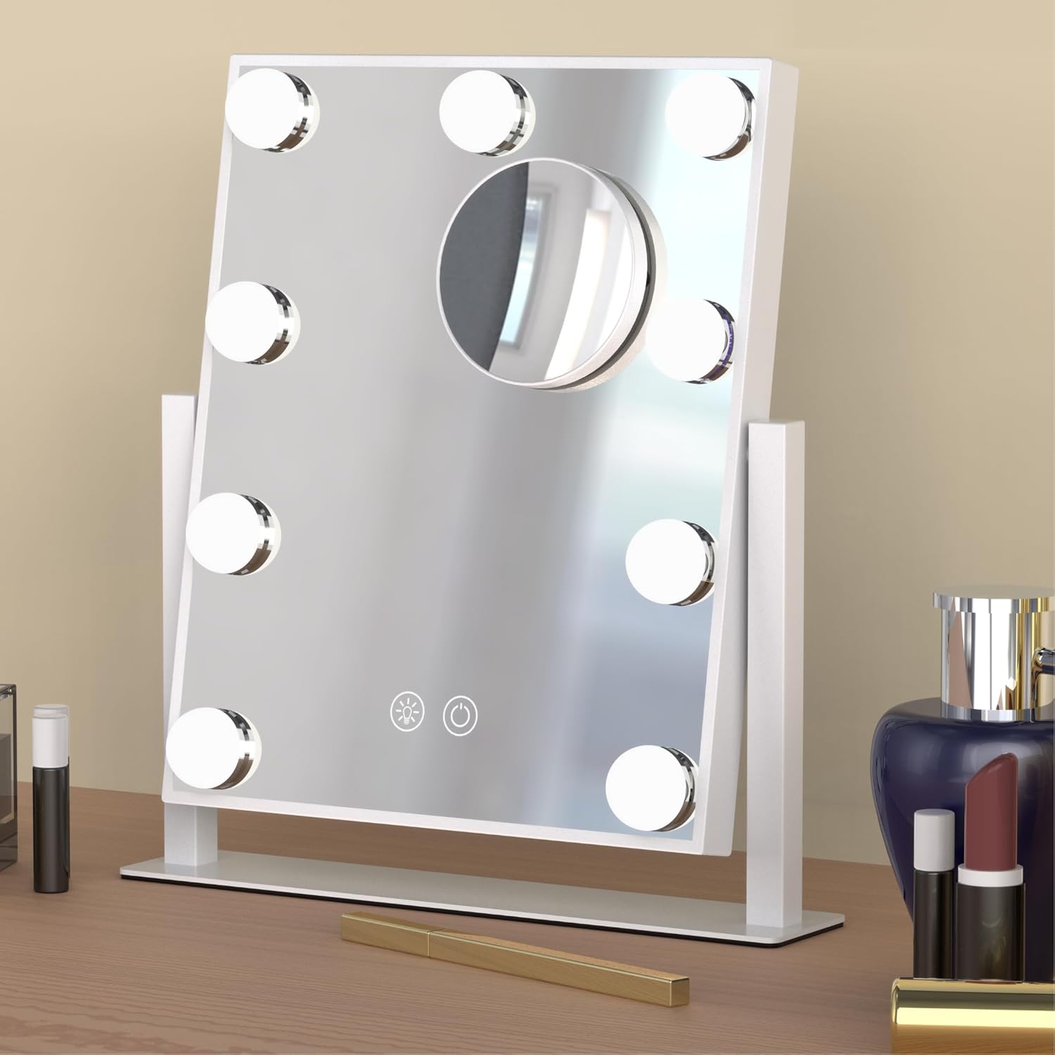 12in Lighted Vanity Mirror Touch Sensor, 3-Color 💄