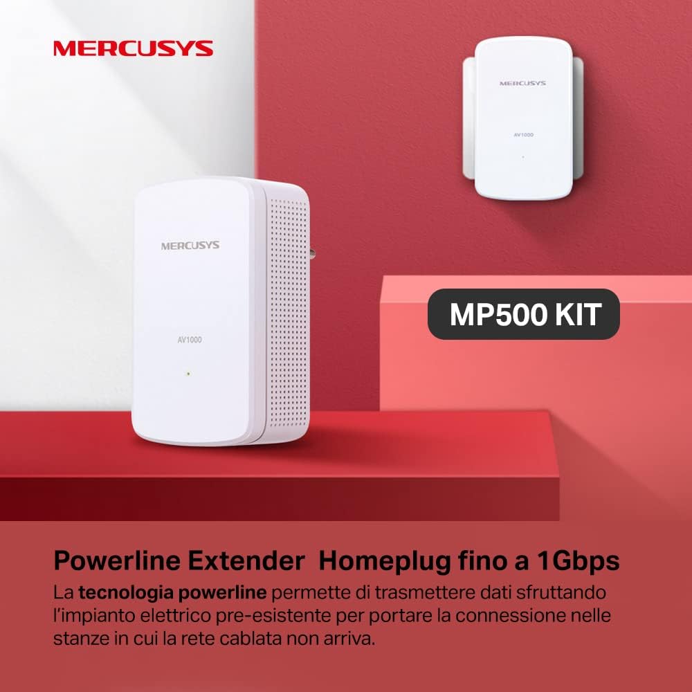 Thumbnail 1 de Mercusys TP-Link MP500 Kit Powerline 1000 Mbps