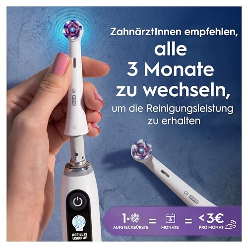 Detalle de Oral-B Aufsteckbürsten iO Strahlendes Weiss, Weiß – 8 Stück