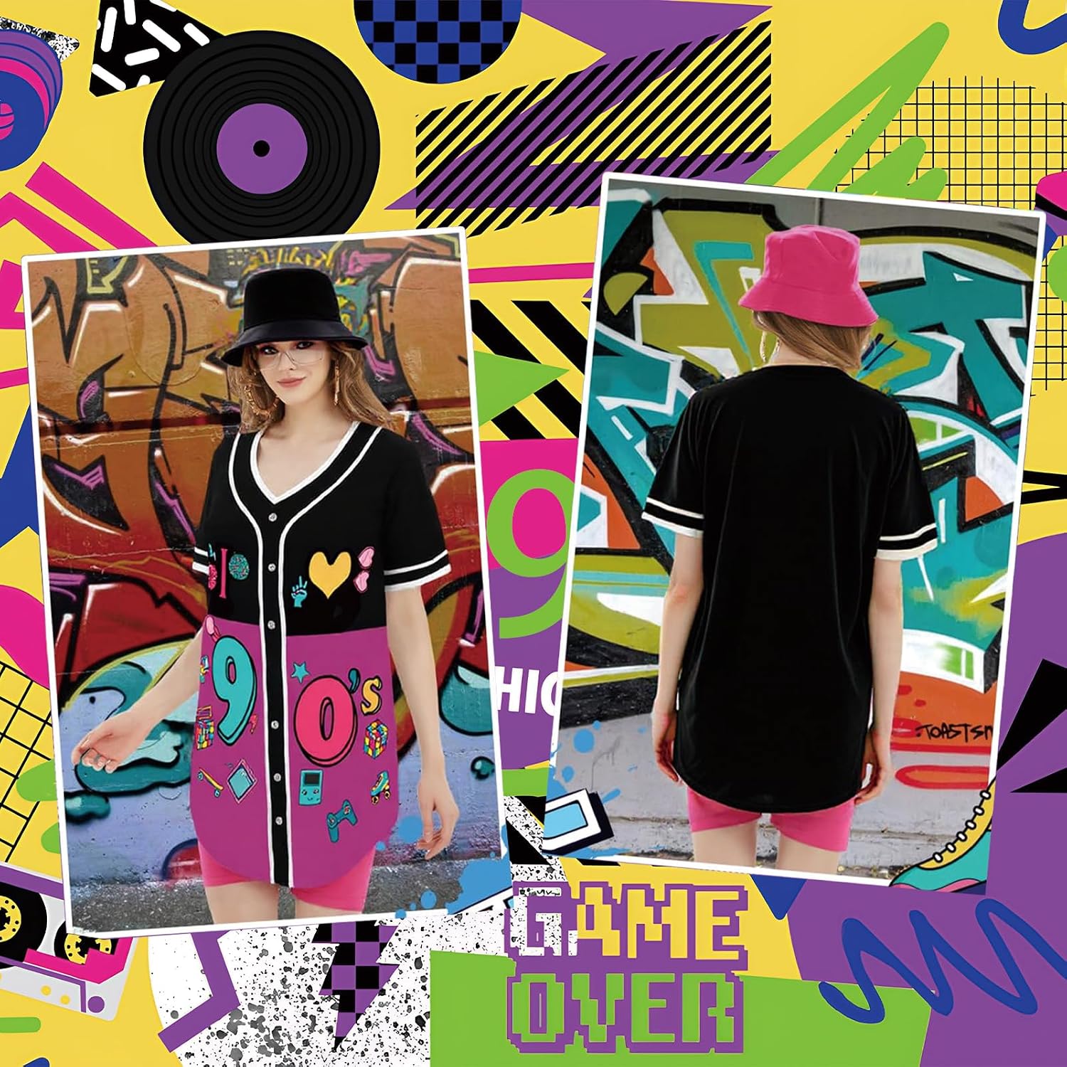 Thumbnail 3 de 80s Outfit Women Costume Accessories Set