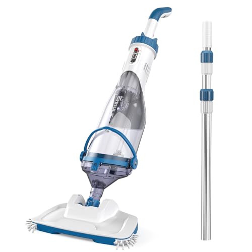 Enhulk PC15: Batteria per aspirapolvere piscina con testa larga 34 cm e asta telescopica