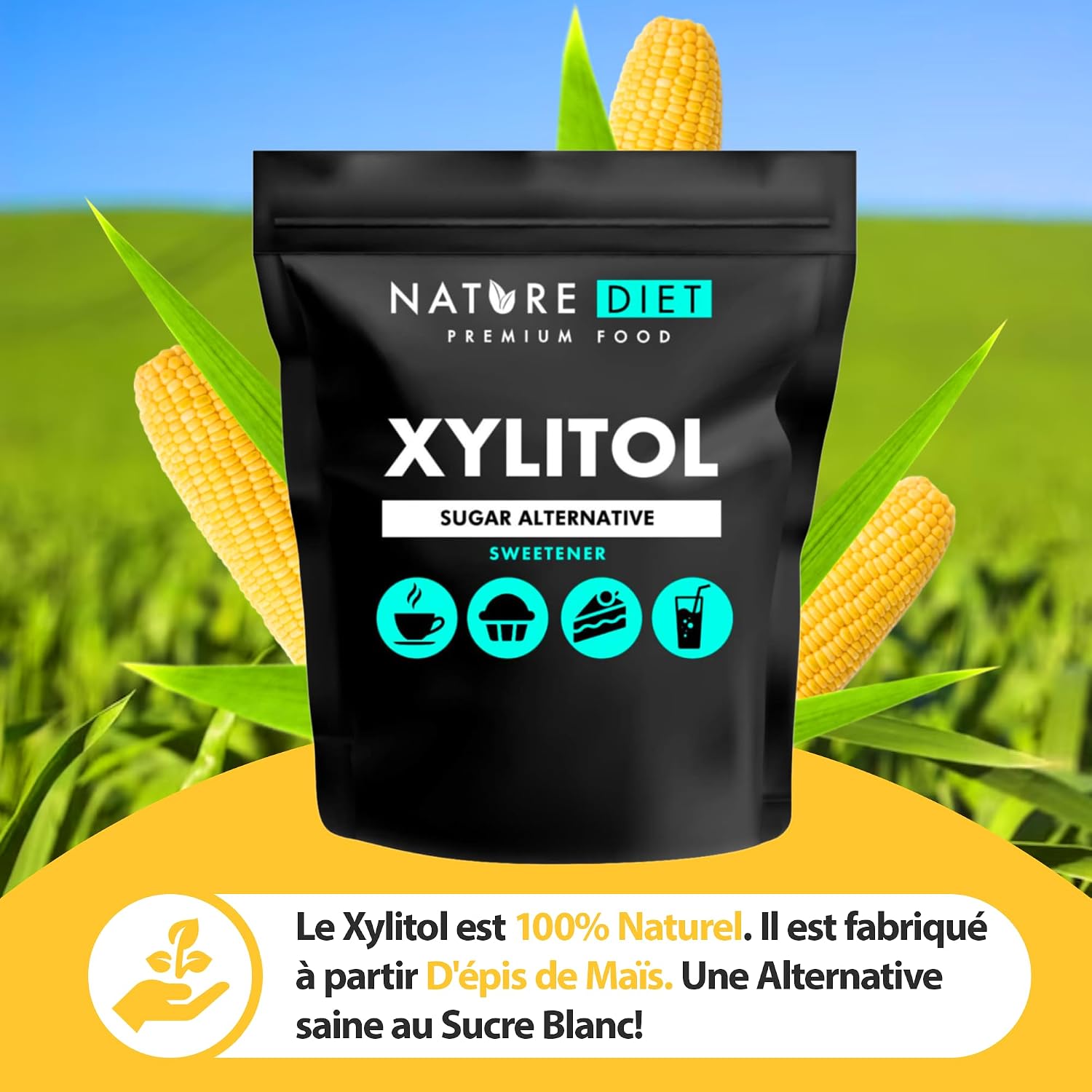 Detalle 2 de Nature Diet Xylitol 2x1000g Ă©dulcorant đŹ