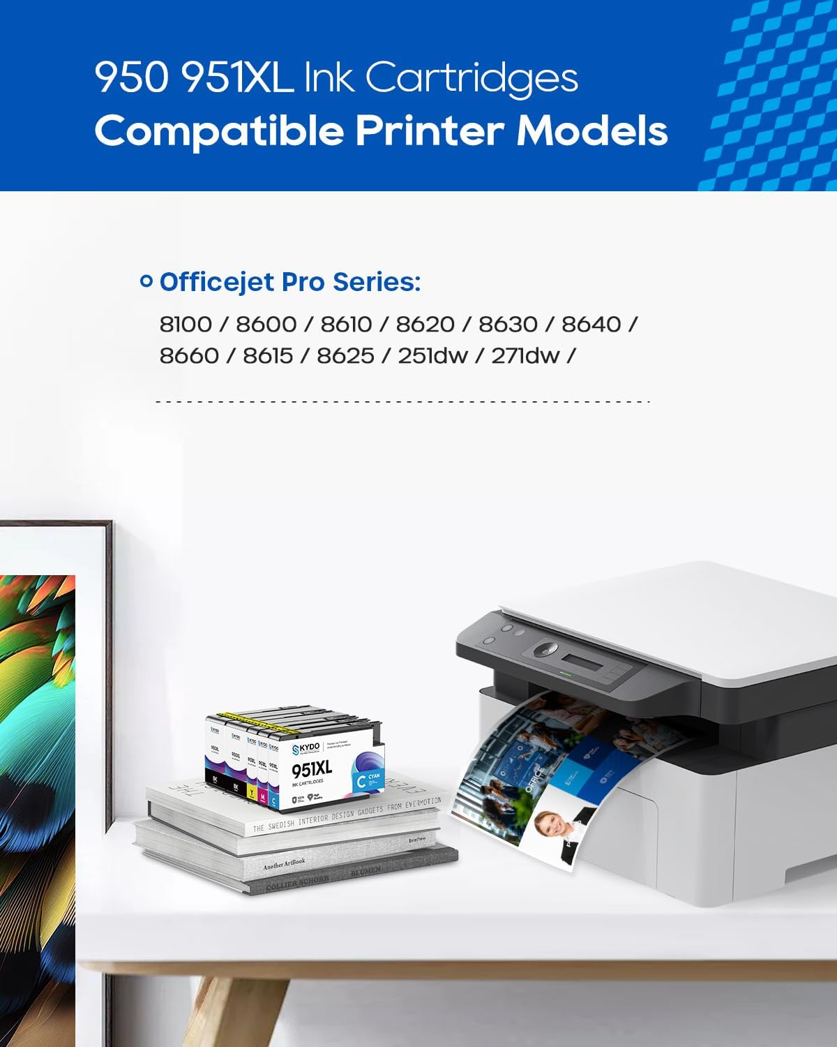 Detalle 2 de Skydo 950XL 951XL High-Yield Ink Cartridge Combo for HP OfficeJet Pro