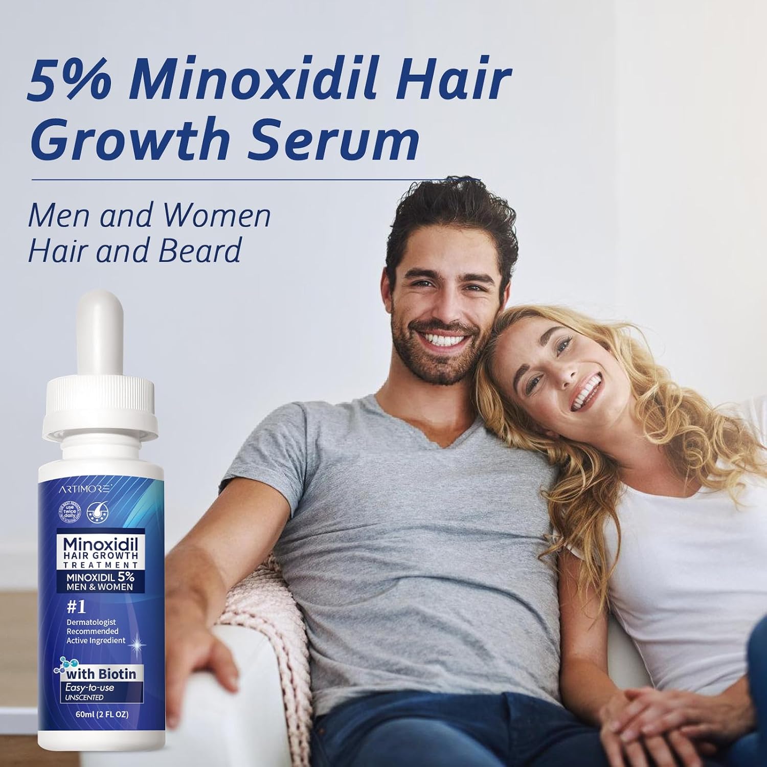 Thumbnail 6 de Minoxidil for Men & Women Liquid Solution (5%), 4 FL OZ + 2 Droppers