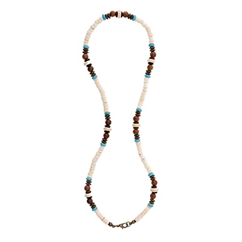 Detalle de Made by Nami Surfer Halskette mit Kokosnuss Perlen – 45 cm, wasserfest, Handmade
