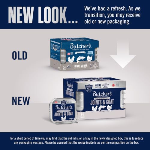 Detalle de Butcher's Complete Wet Tray Adult Dog Food Joint & Coat Pack 24x150g
