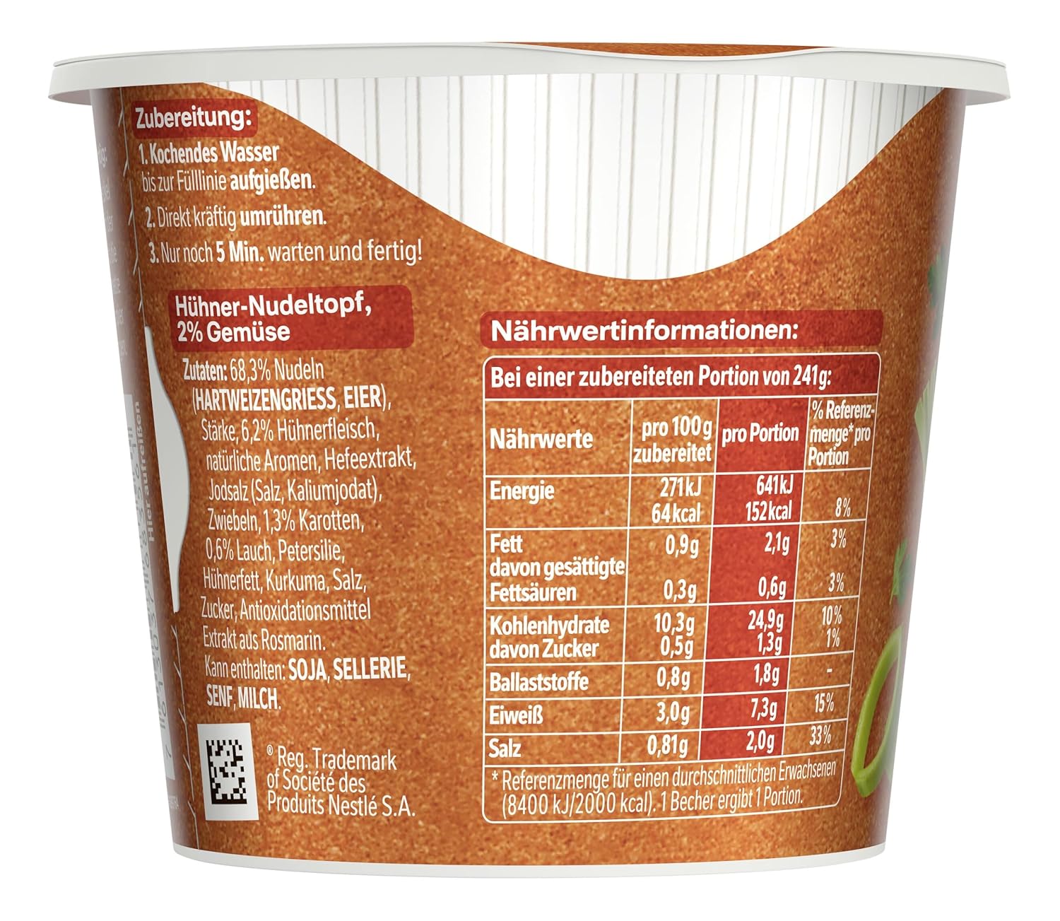 Detalle 2 de Maggi 5 Minuten Terrine Hühner Nudeltopf – 8er Pack (8 x 41g)
