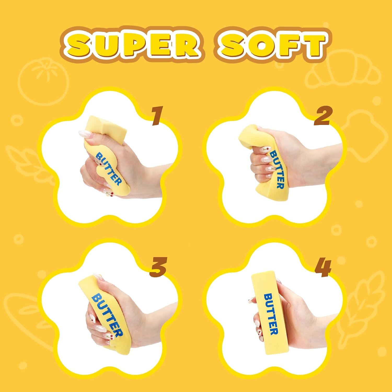 Thumbnail 5 de 9 Pack Bread Slow Rising Squishy Set – Realistic Bread & Dessert Fidget Toys