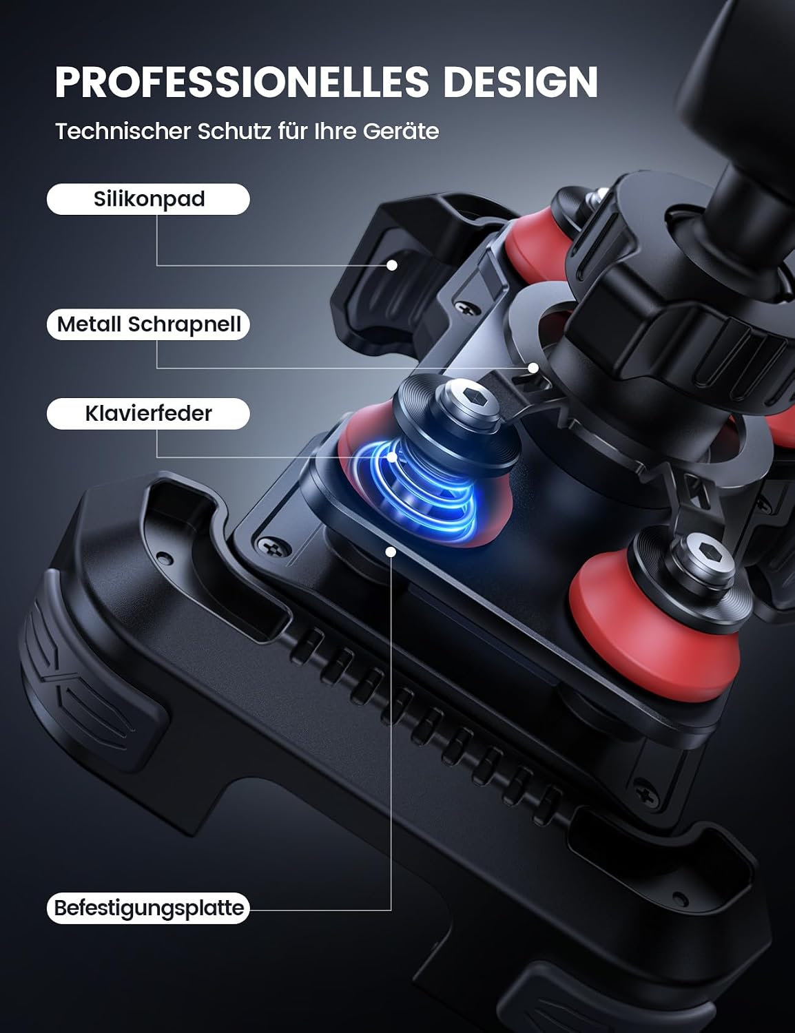 Detalle de Lamicall Motorrad Handyhalterung 360° Drehung