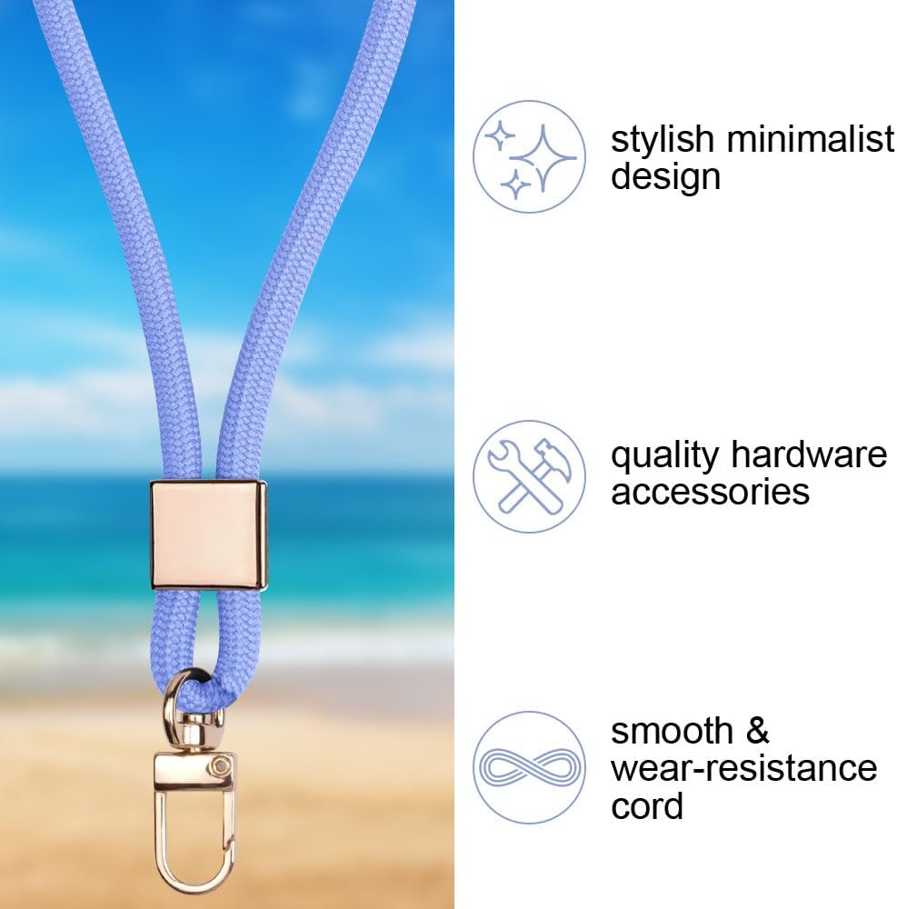 Detalle de Vicloon Nylon Neck Lanyard with Metal Ring for Keys, ID and Mobile Phone