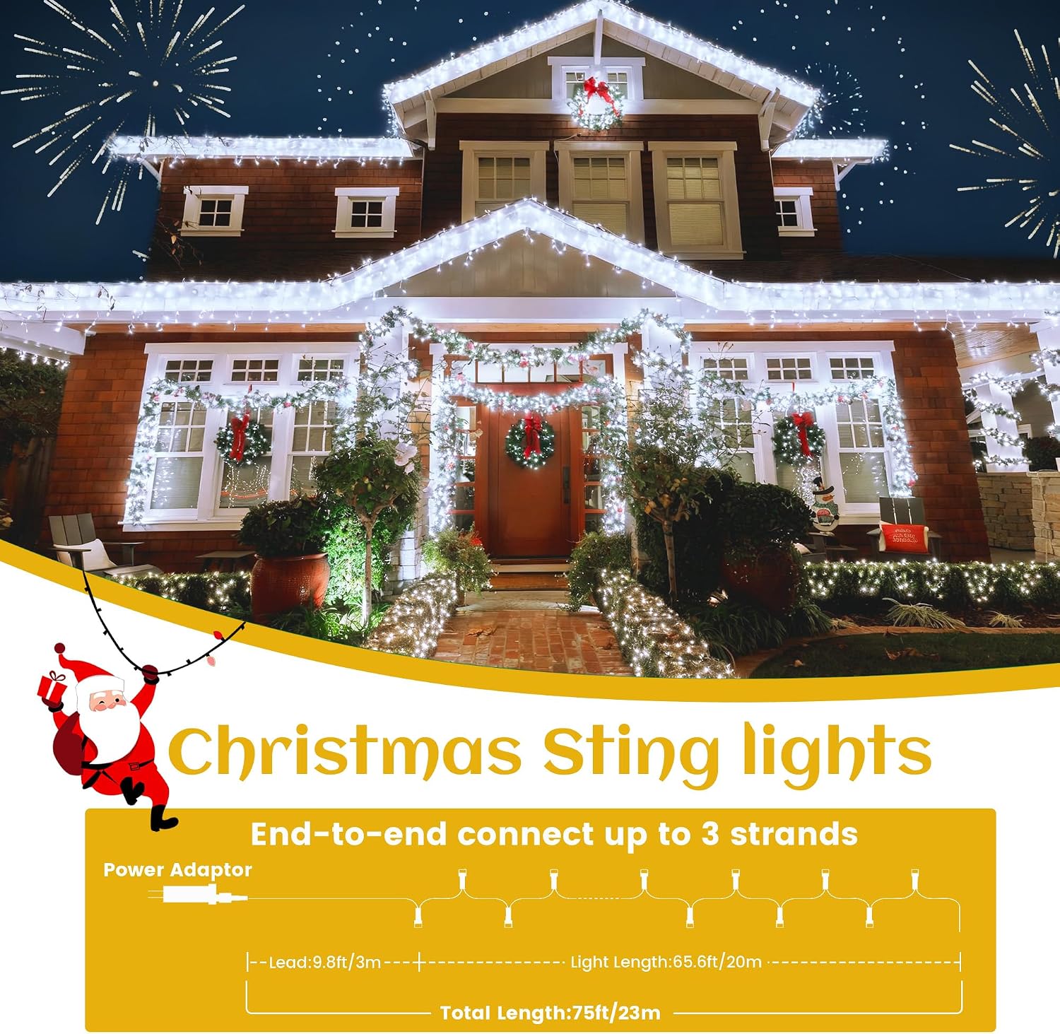 Detalle 1 de Christmas String Lights 66ft