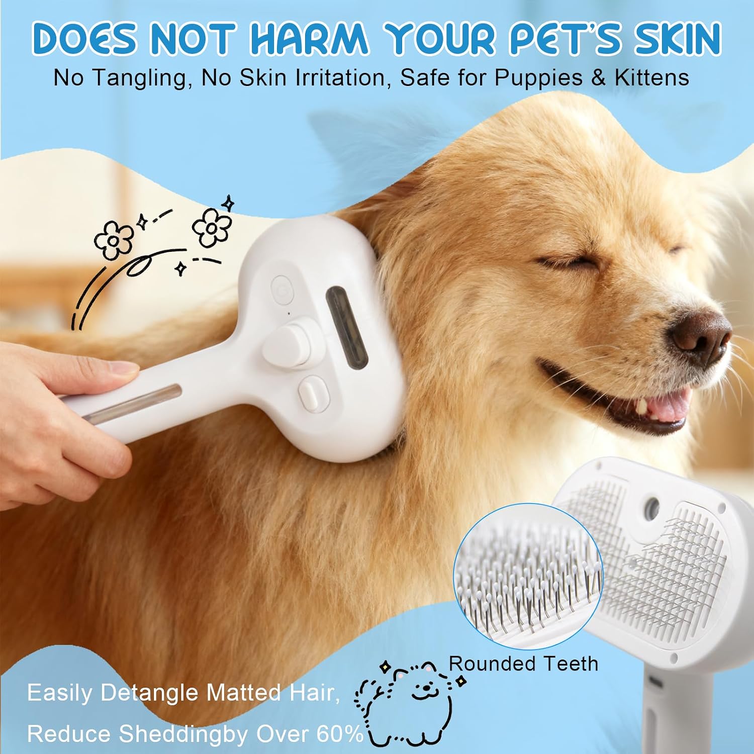 Detalle de Pet Cool-Mist Grooming Brush 120 mL