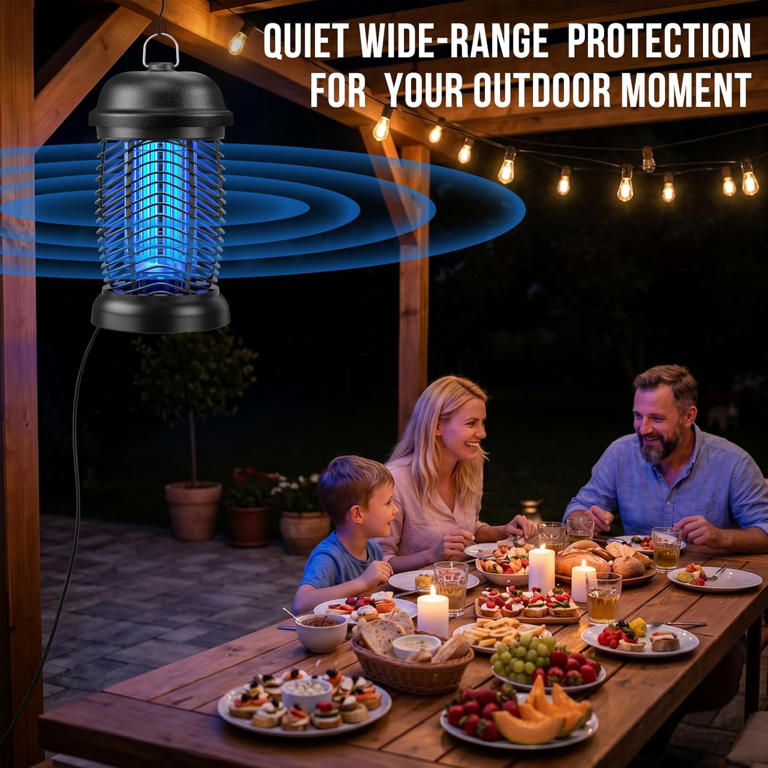 Detalle de Upgraded Bug Zapper Outdoor 4200V Mosquito Zapper