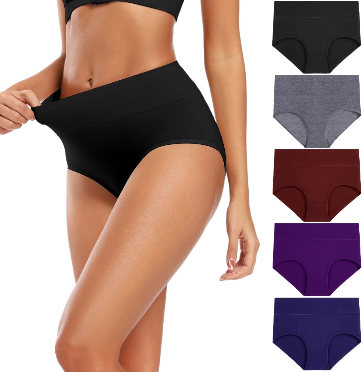Thumbnail 6 de Molasus Women’s High-Waisted Cotton Underwear (Full Coverage, Regular & Plus Sizes)