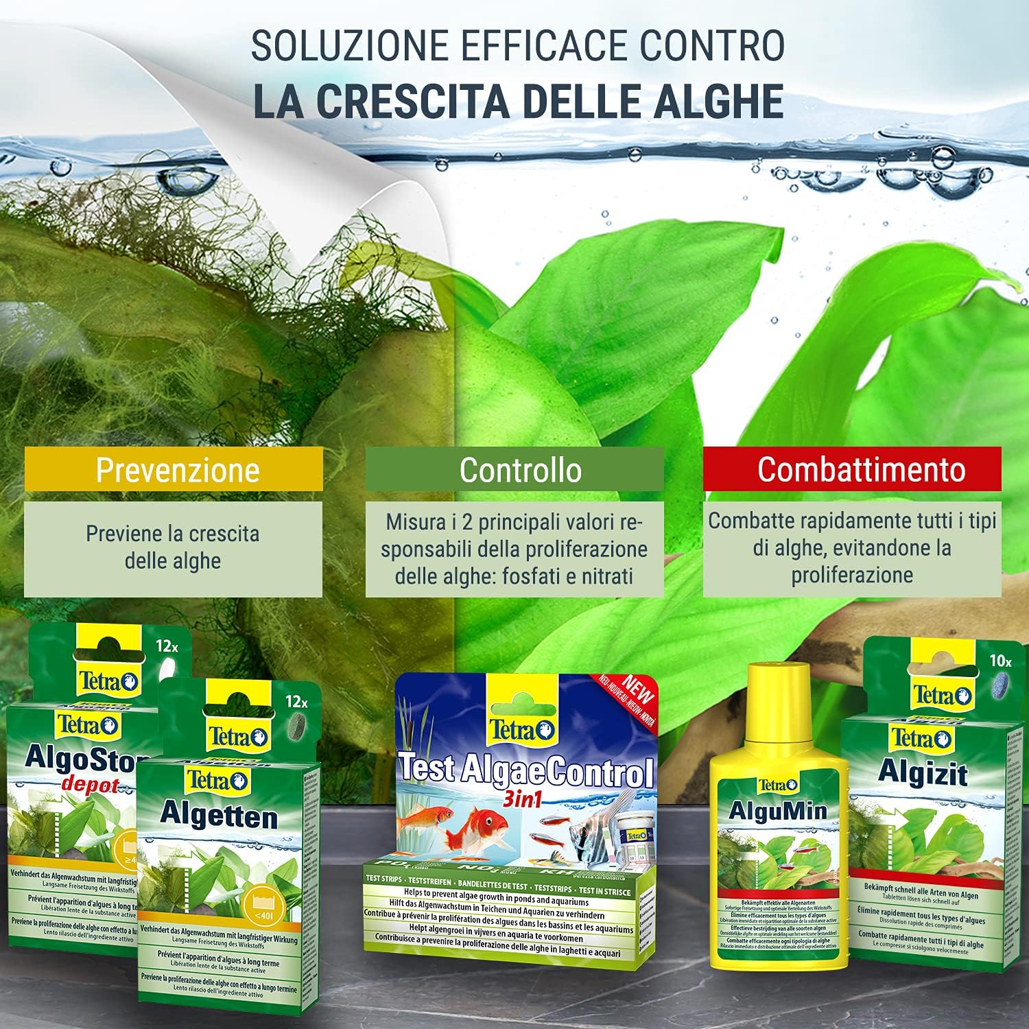 Detalle 2 de Verdetto finale: Tetra AlguMin 250 ml, controllo rapido delle alghe per acquari d'acqua dolce