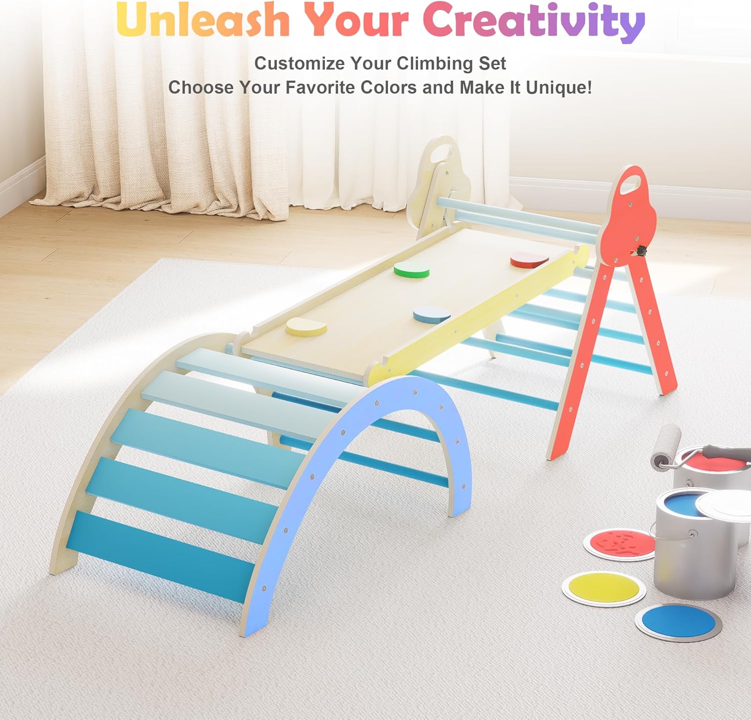 Thumbnail 3 de Puecrof 7-in-1 Montessori Kletterdreieck