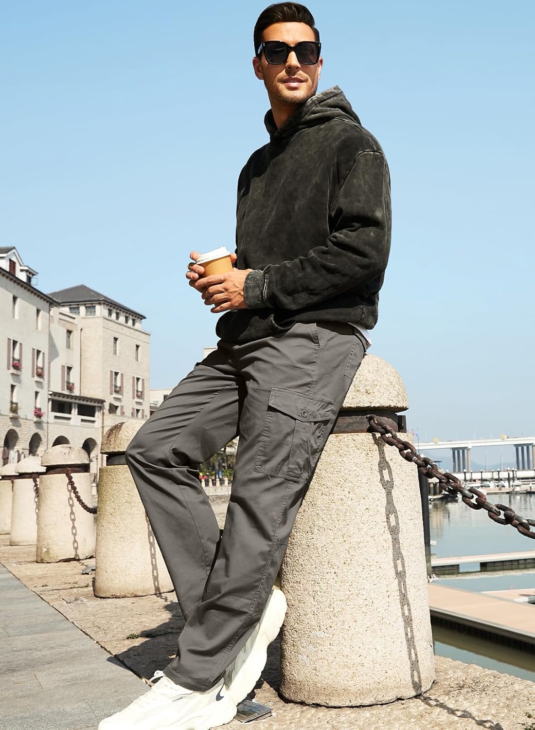 Thumbnail 6 de Elegancity Cargohose Herren Baumwolle Freizeithose