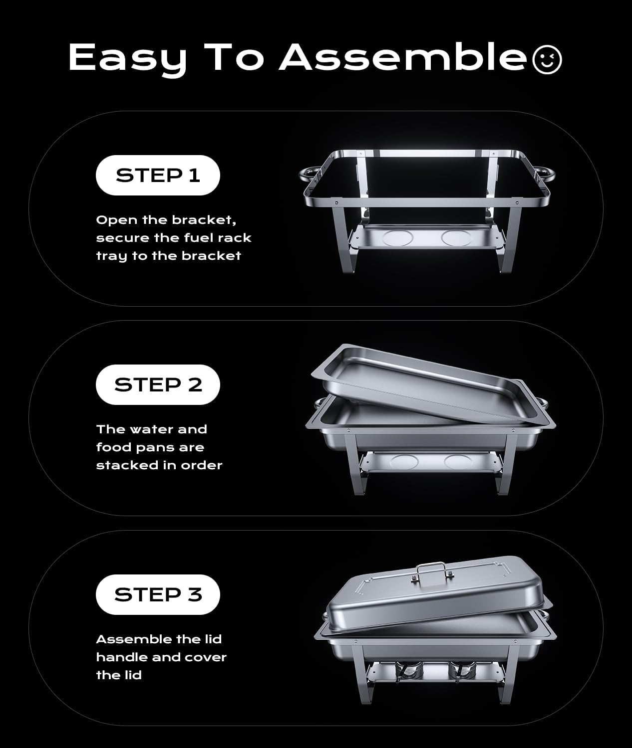 Thumbnail 5 de Chafing Dishes 9QT Buffet Set 🍽