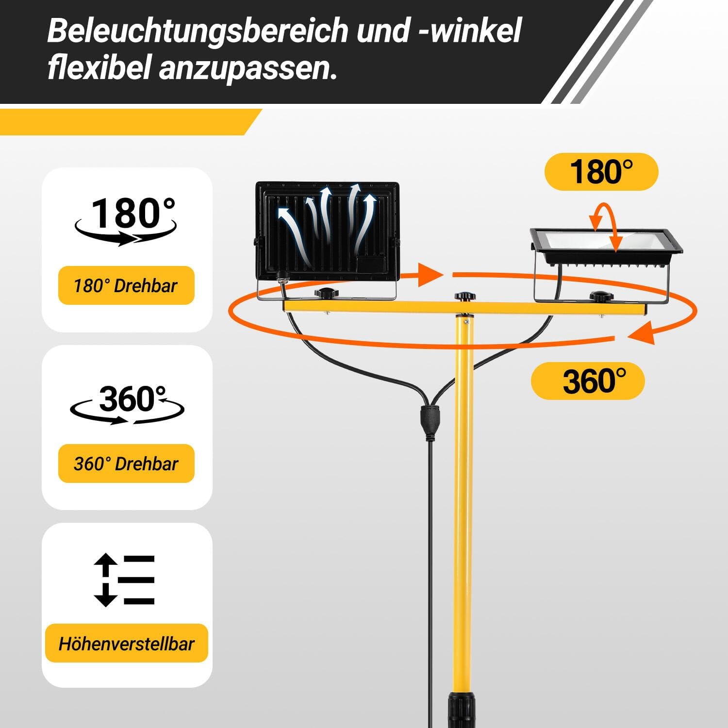 Thumbnail 2 de Eikuavons LED Baustrahler 2 x 50W 5000 lm