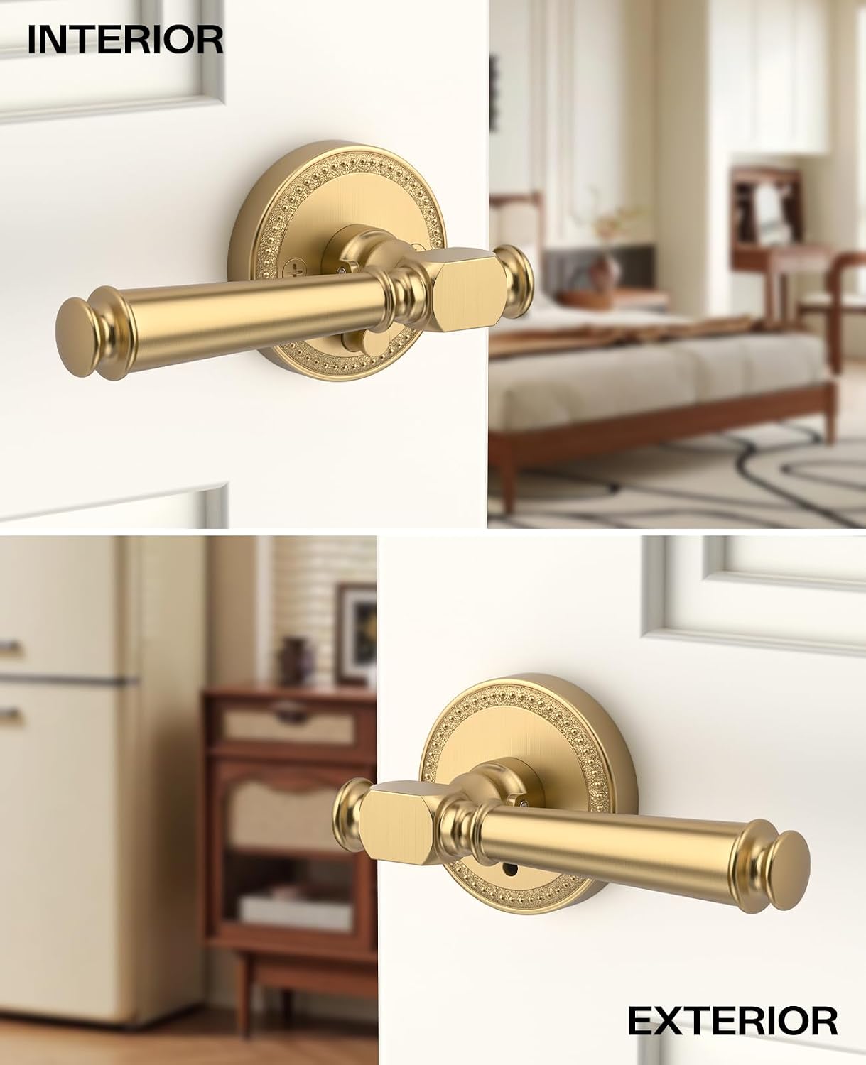 Detalle 1 de Amerdeco Privacy Door Handles, Zinc Alloy