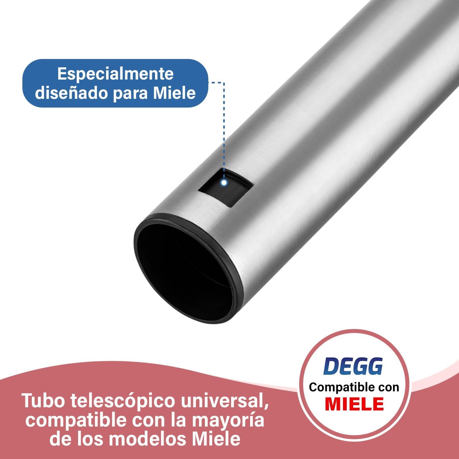 Detalle 2 de DEGG Tubo Telescópico 35mm para Miele 🧹