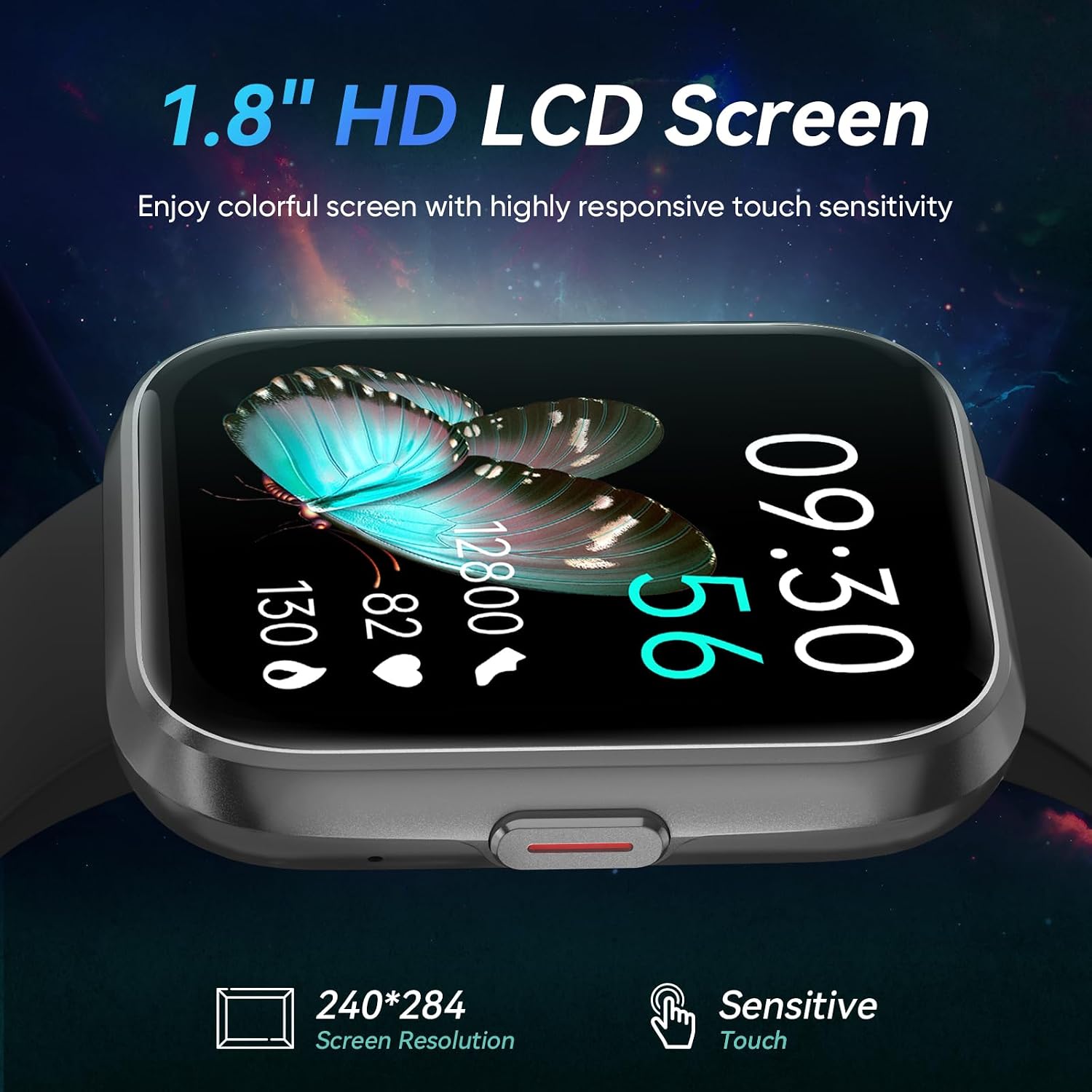Thumbnail 6 de Smart Watches for Men: Alexa Built-in, 1.8" HD Display, 110+ Sport Modes, IP68 Waterproof