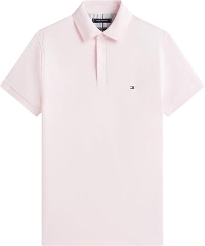 Detalle de Tommy Hilfiger Polo de Manga Corta Hombre 1985 Slim Fit – Rosa (Light Pink)