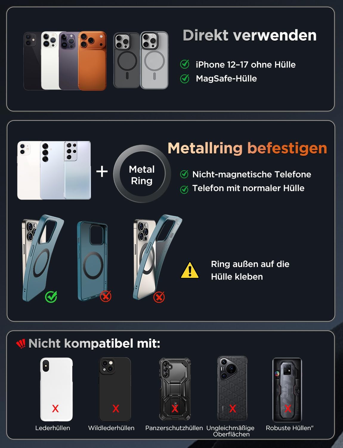 Thumbnail 5 de MSXTTLY Vmag S3 Magnetische Auto‑Handyhalterung