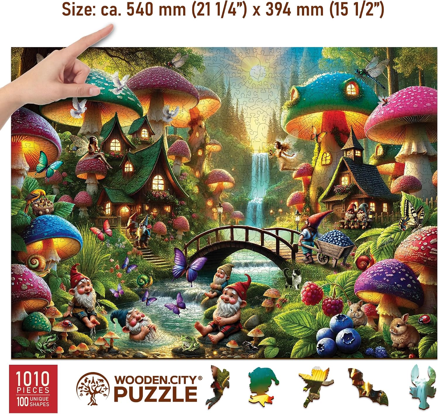 Detalle 2 de WOODEN.CITY Holzpuzzle 1000 Teile Pilzwunderland