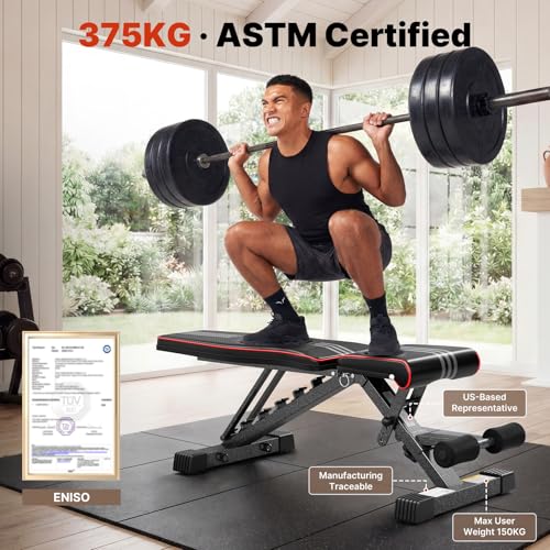 Thumbnail 3 de YOLEO Banc de Musculation réglable pour entraînement complet du corps – Banc incline/declinable, pre-assemblé