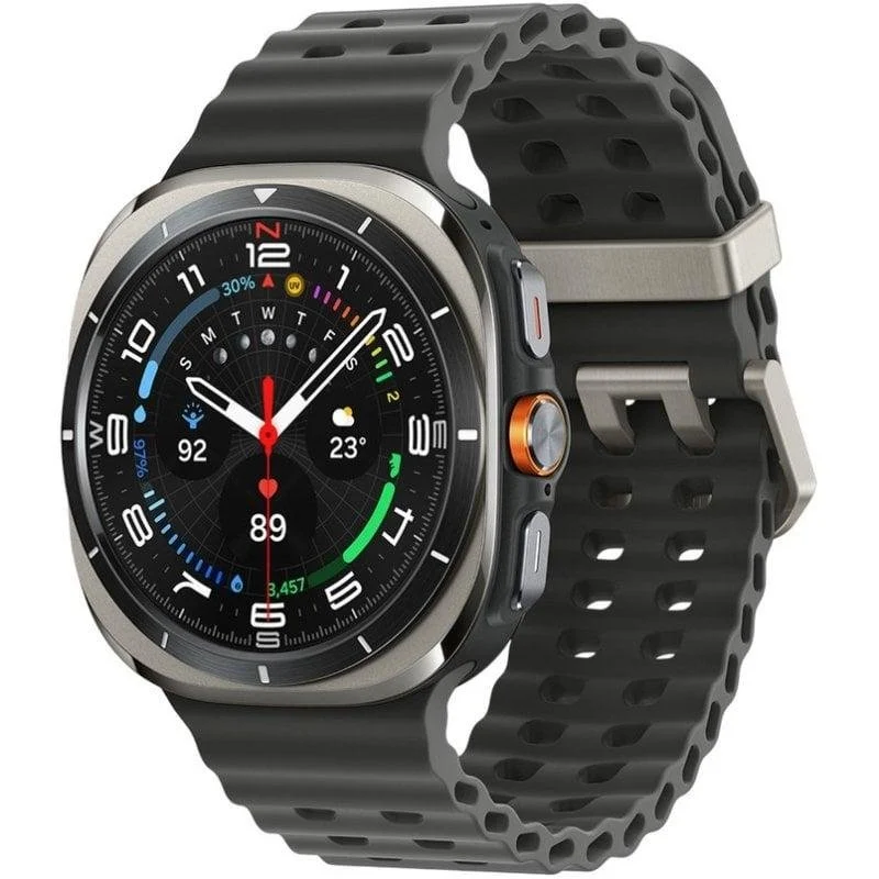 Detalle de Samsung Galaxy Watch Ultra (2025) LTE en titanio plateado con eSIM