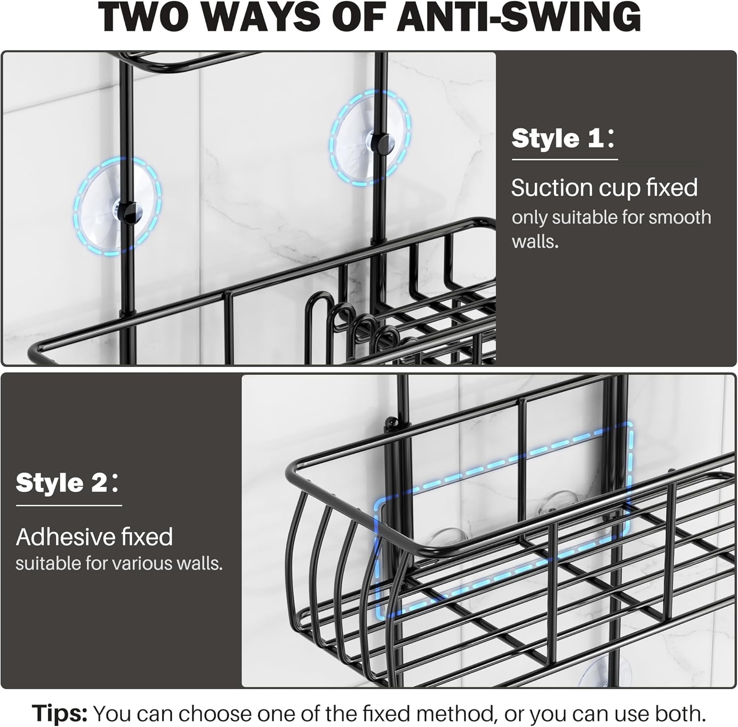 Thumbnail 4 de Epicano Shower Caddy Hanging Rustproof Organizer