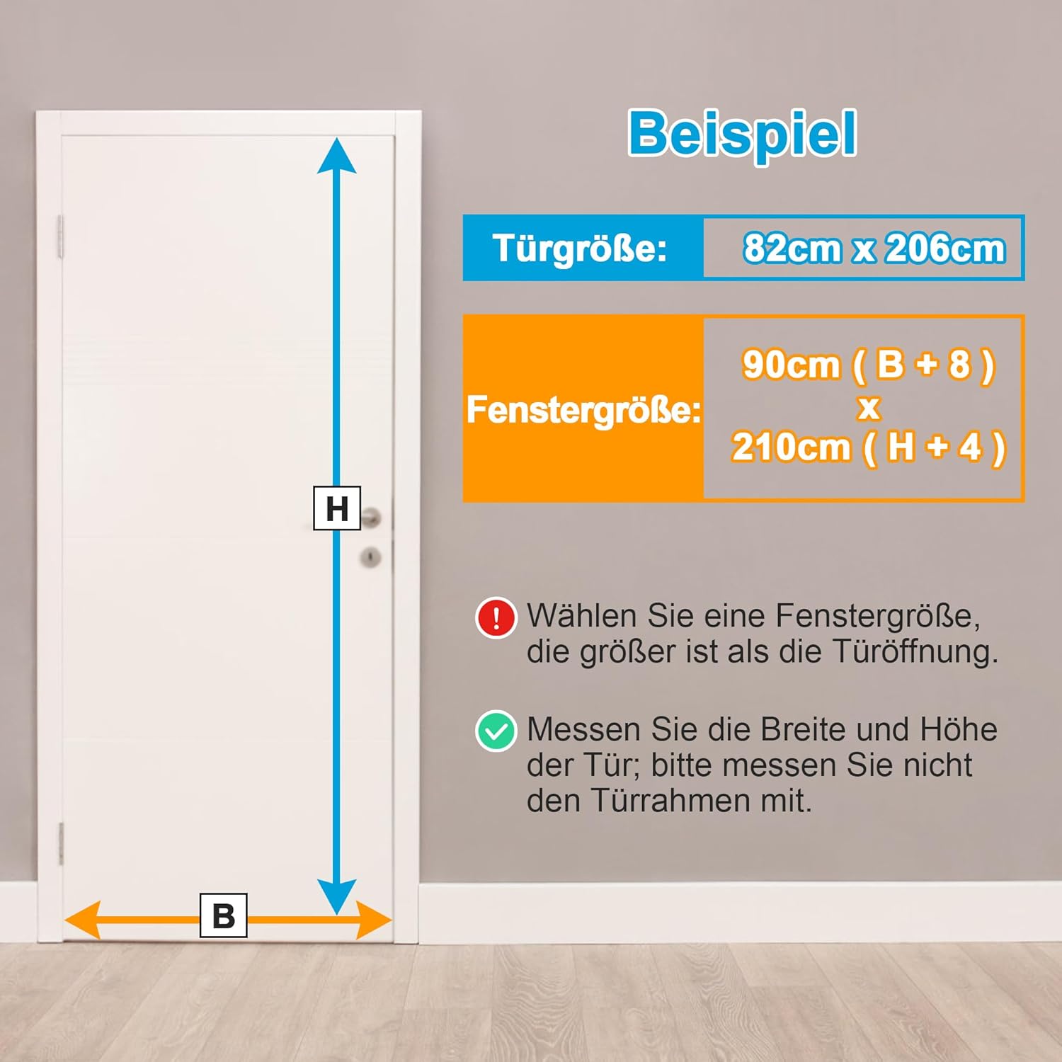 Thumbnail 1 de Fliegengitter Balkontür von HONGTAISHENG (80x210 cm) – Magnetvorhang ohne Bohren, 4 cm Klettverschluss, Grau