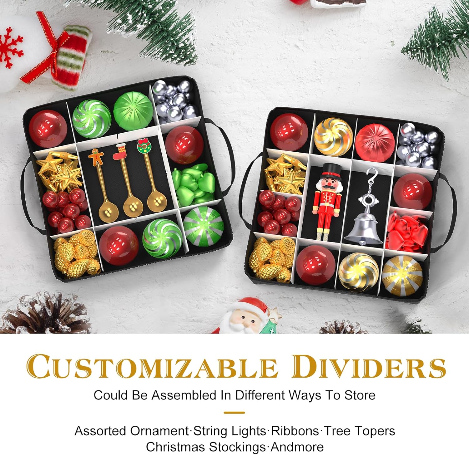 Thumbnail 1 de Patiobay Christmas Ornament Storage Box with 8 Trays 🎄