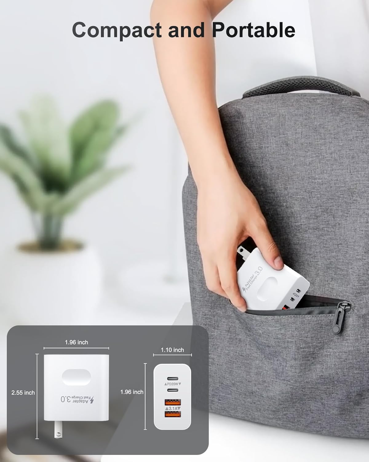 Thumbnail 6 de USB C Wall Charger 40W 4-Port Fast Charging Block