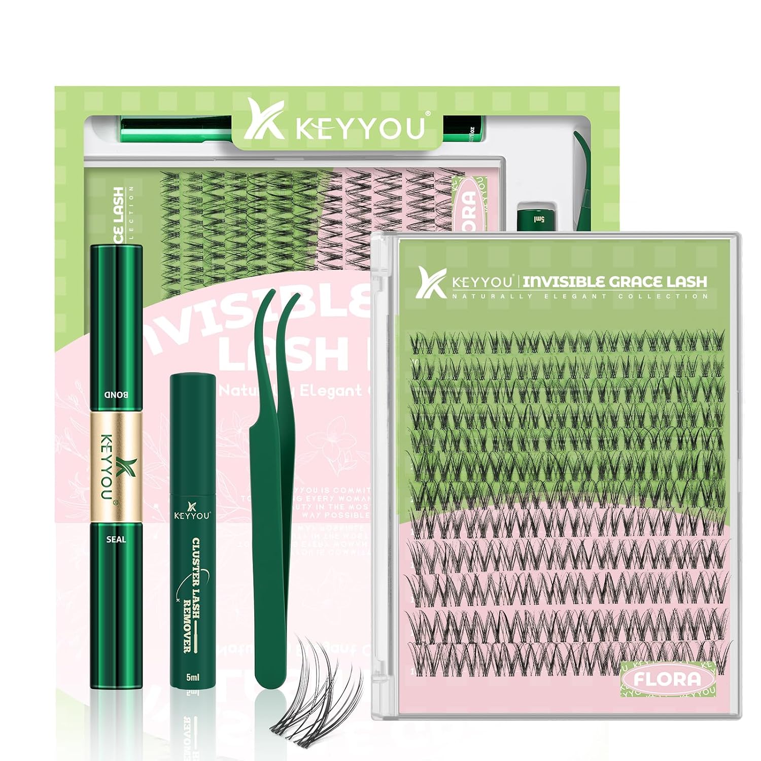 Detalle de KEYYOU Angel Lash Clusters Kit Wimpern