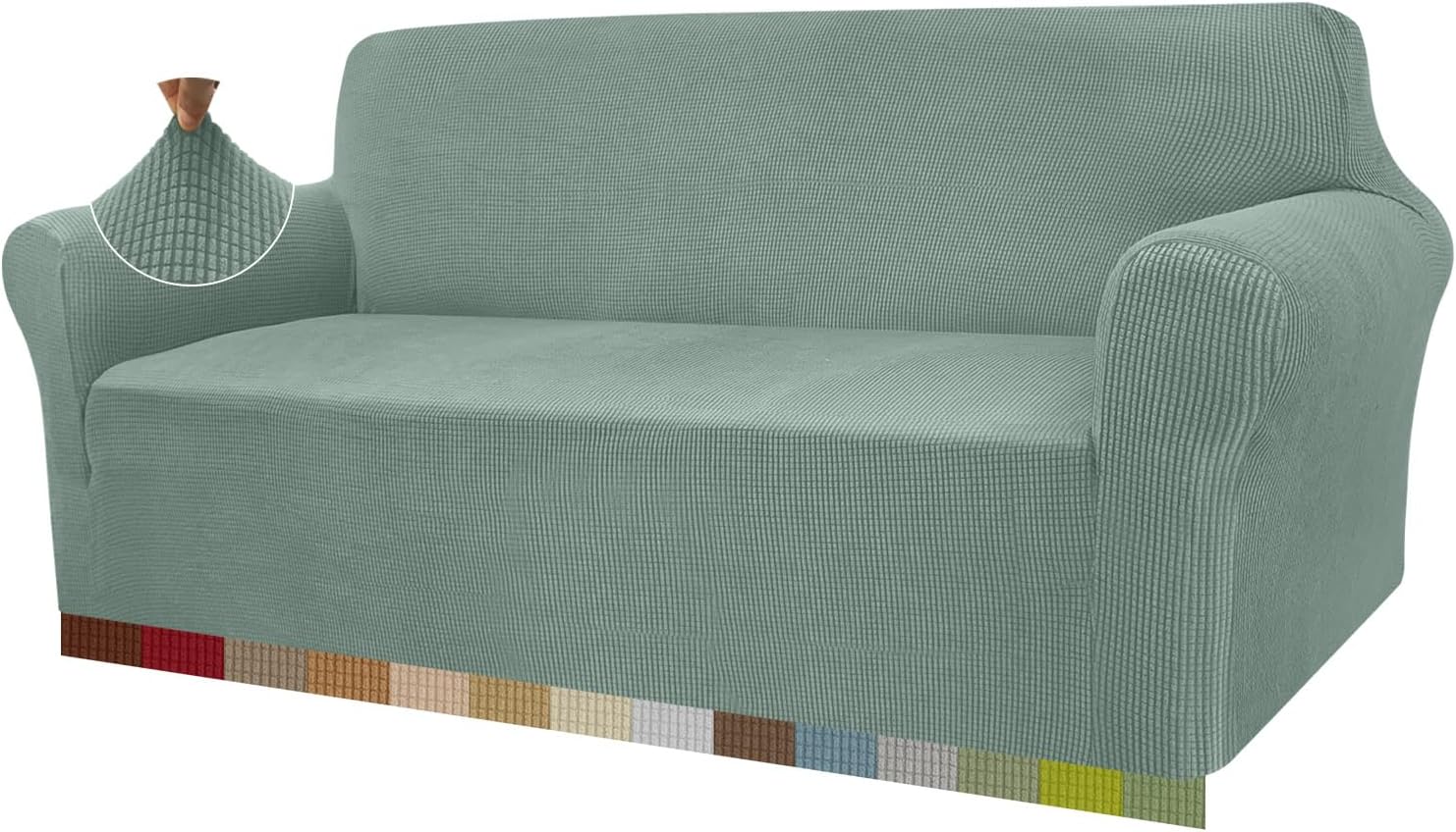 Detalle de Granbest Copridivano altamente elasticizzato 3 posti verde 🛋