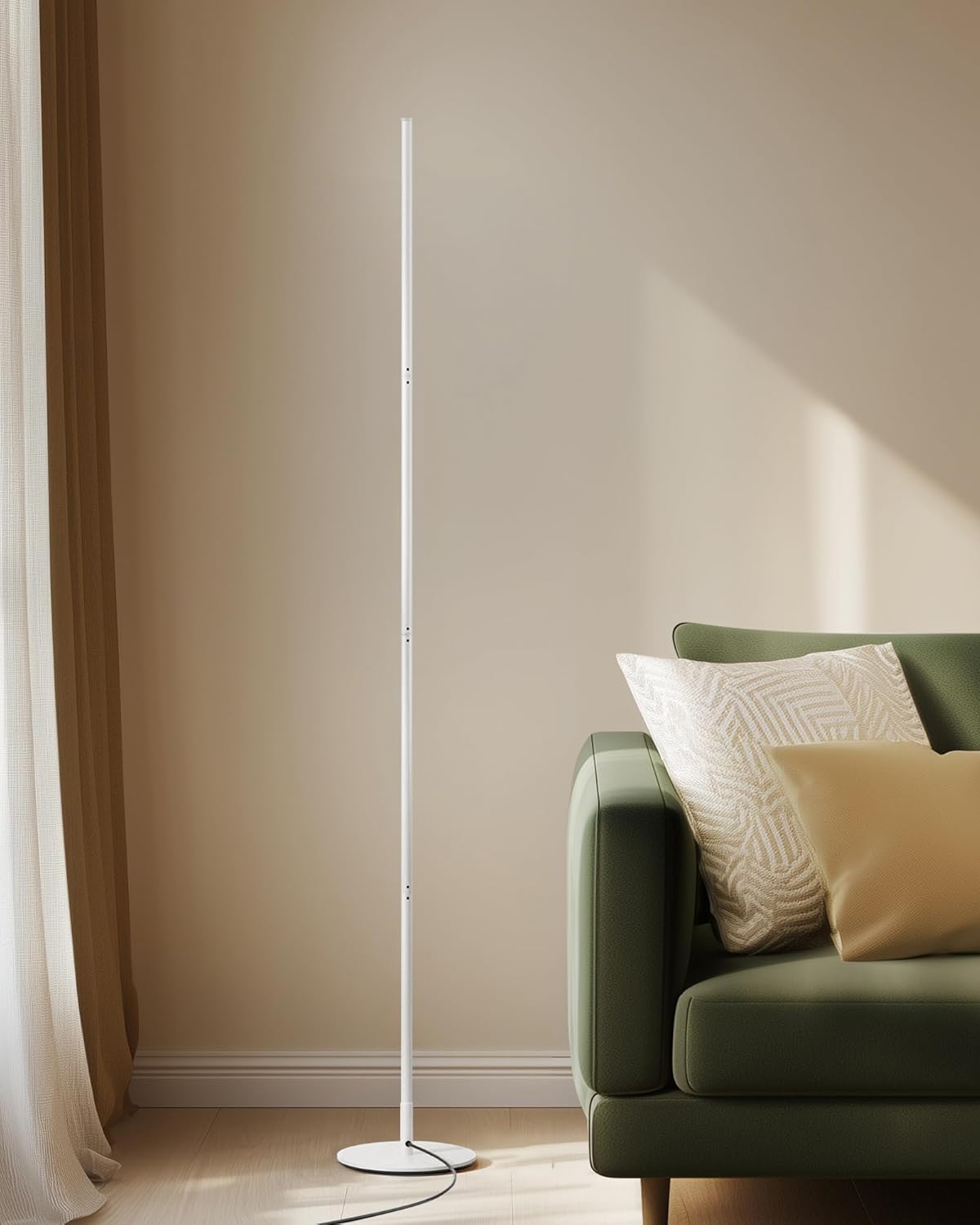 Detalle de EDISHINE Lampada da Terra a LED Dimmerabile in Continuo con Interruttore a Pedale, Luce Bianca Calda 3000K