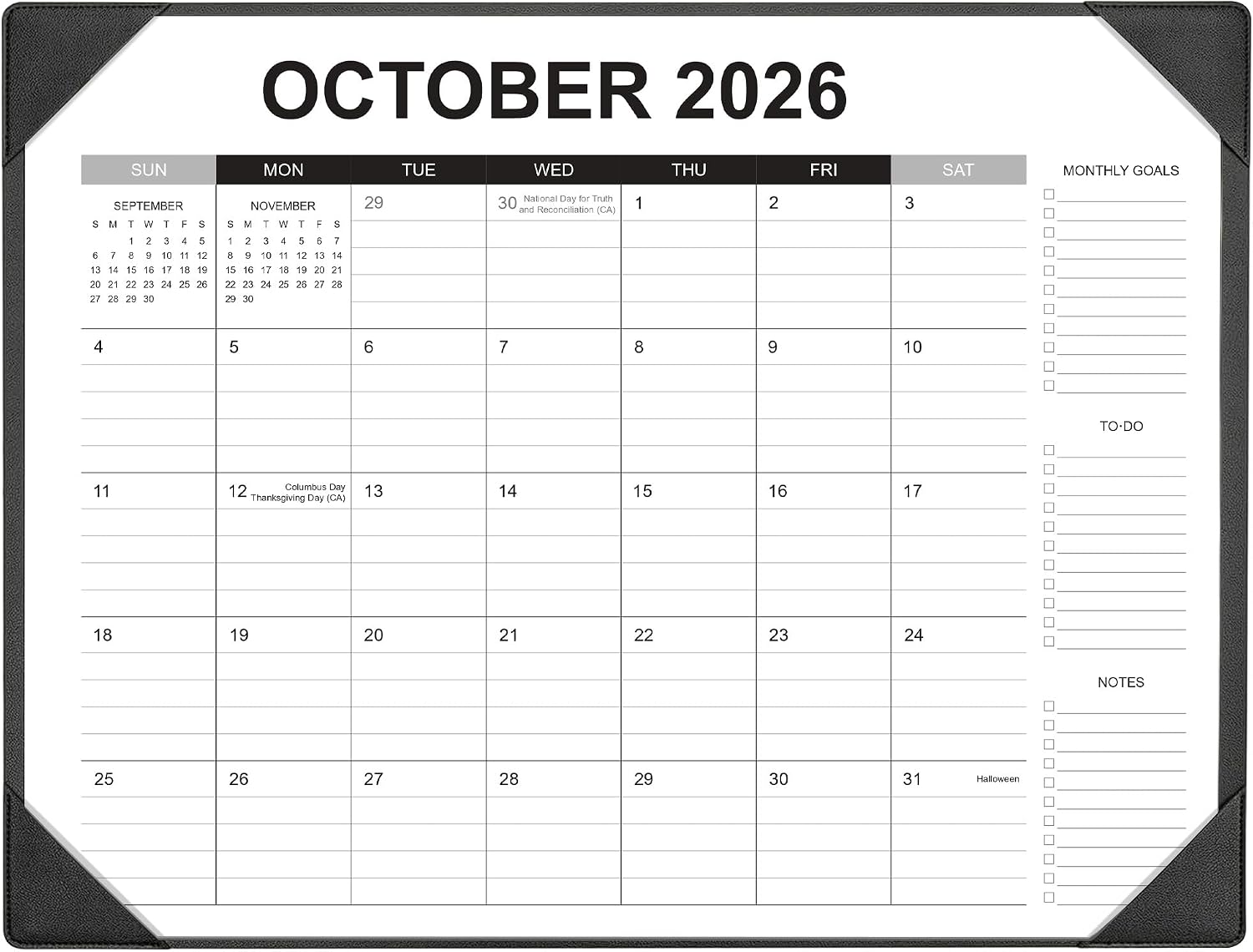 Detalle de Adronix I3 18-Month Desk Calendar with 22 x 17-Inch Desk Mat