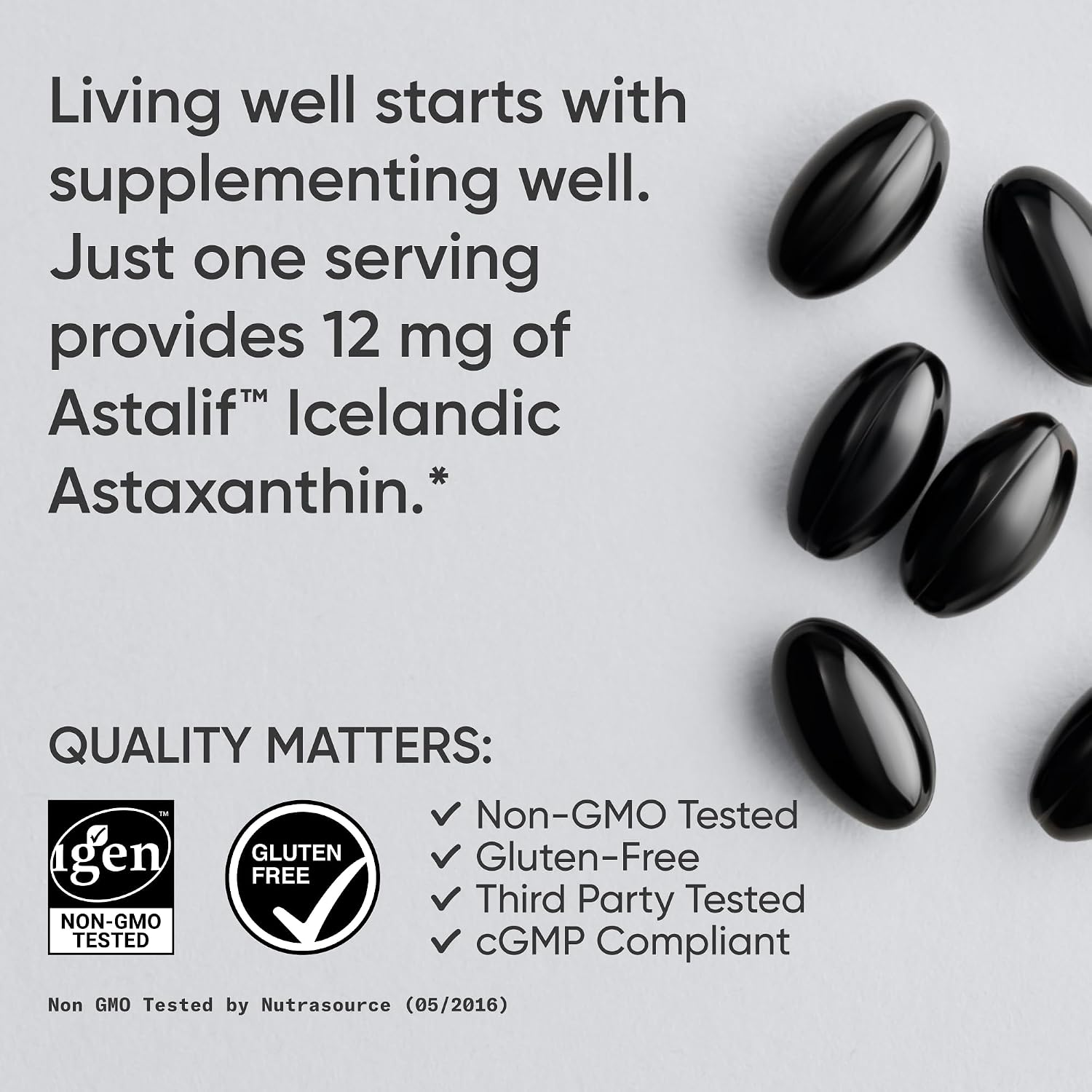 Detalle 2 de Sports Research FG221 Icelandic Astaxanthin 12 mg Softgels with Coconut Oil