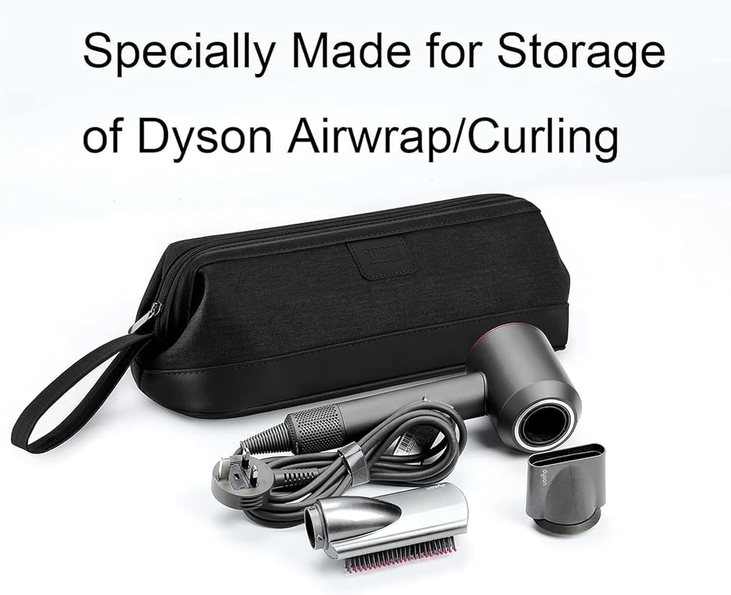 Detalle de BUBM Portable Travel Storage Bag for Dyson Supersonic, Airwrap, Corrale and Shark Flexstyle – Compact, Durable Case