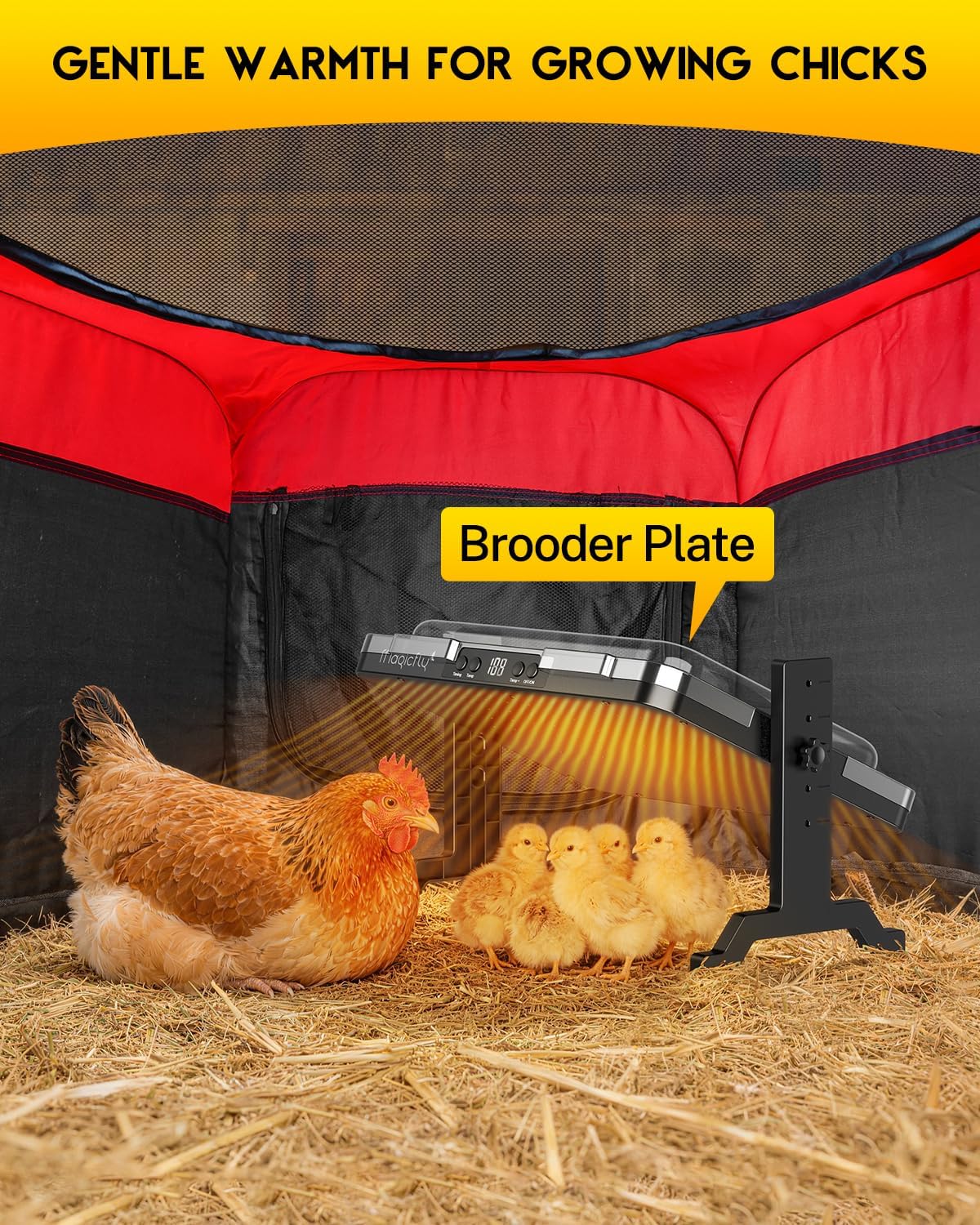 Thumbnail 5 de Magicfly 200W Adjustable Chick Brooder Plate with Remote — Safe, Adjustable Heating for Chicks to Adults