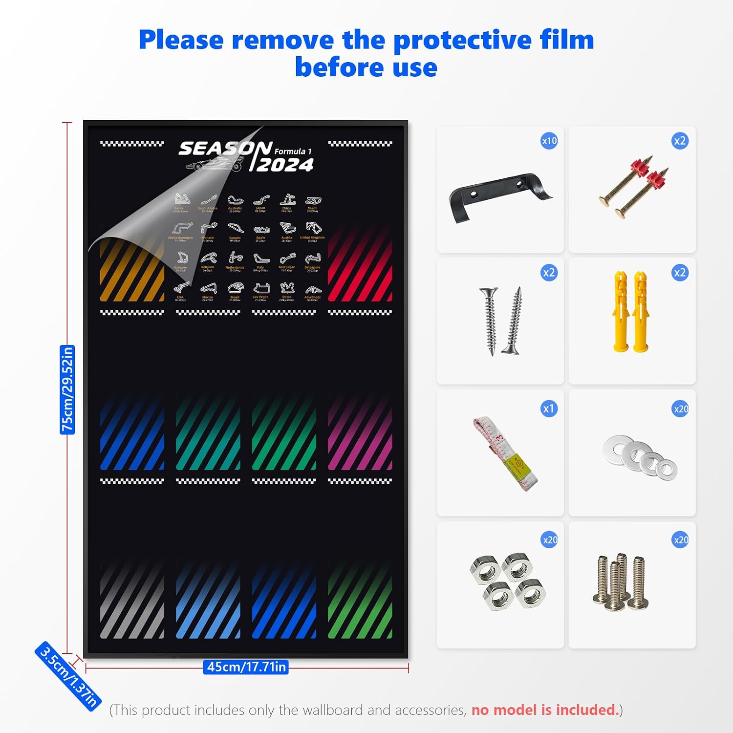 Thumbnail 3 de NOVDA Display Wallboard for Speed Champions 10-in-1 Ultimate Formula 1 Collector's Pack