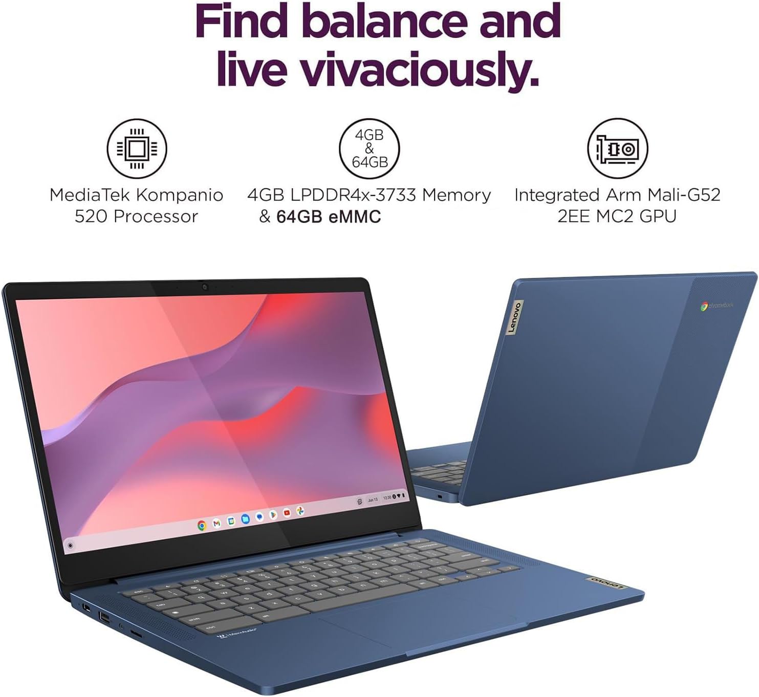 Detalle 2 de Lenovo Chromebook Laptop, 14-Inch