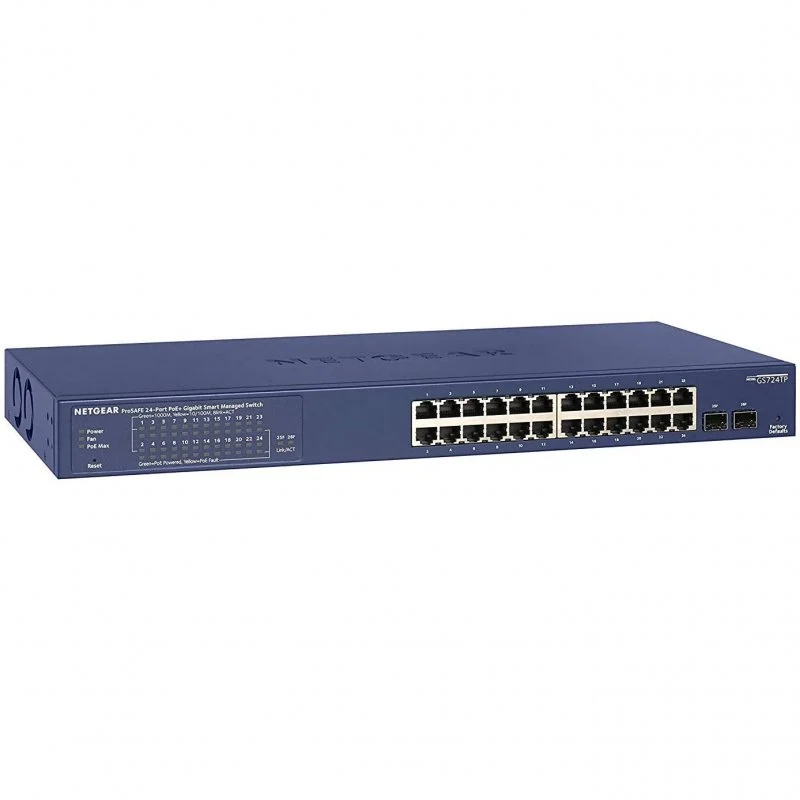 Detalle de Netgear GS724TP-200EUS Switch ProSAFE 24 Puertos Gigabit PoE