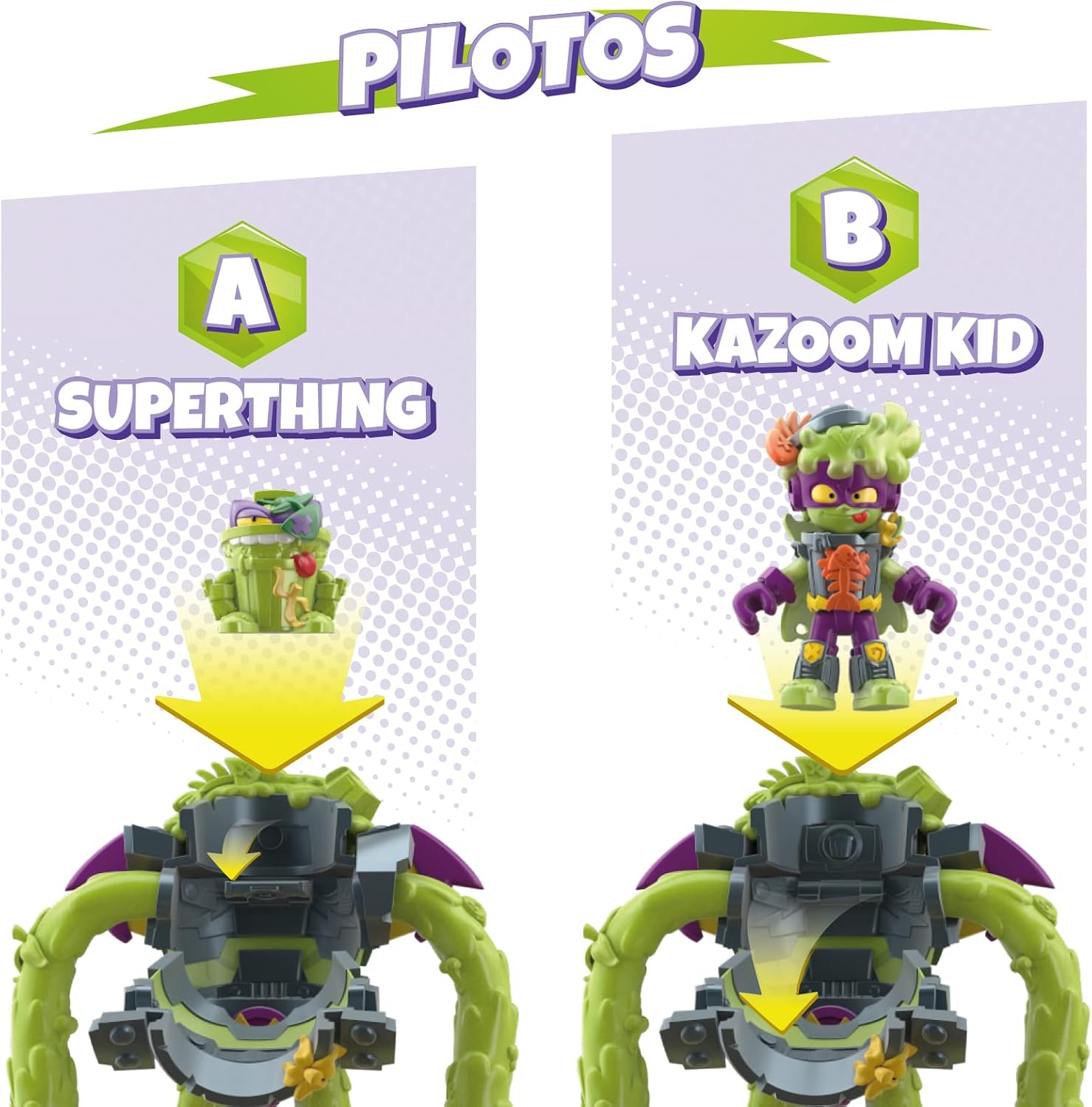 Thumbnail 3 de SUPERTHINGS Superbot Trasher 🤖 Robot Villano con Accesorios y Kazoom Kid